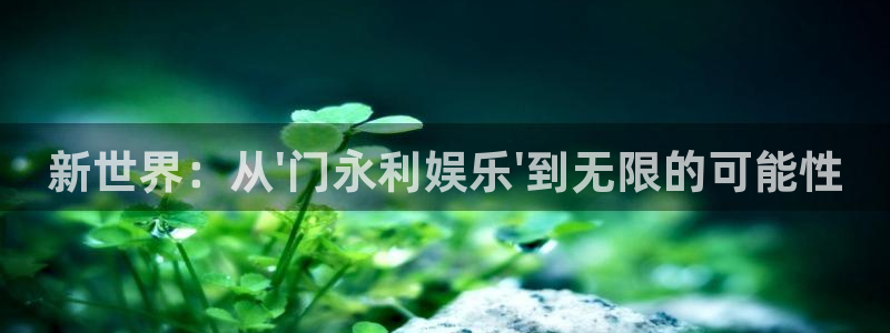 jjb竞技宝官网：新世界：从\'门永利娱乐\'到无限的可能性