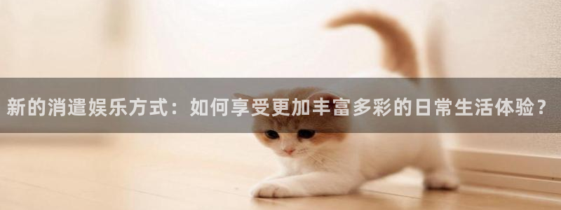 jjb竞技宝入口：新的消遣娱乐方式：如何享受更加丰富多彩的日常生活体验？